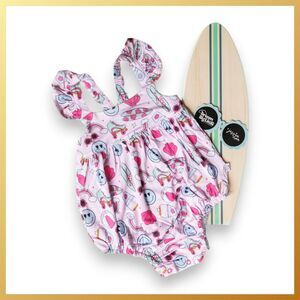 DBLC X Jessica Crum Beaching It with Brynnleigh Dream Romper 6-12 Months NWT